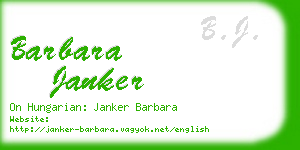 barbara janker business card